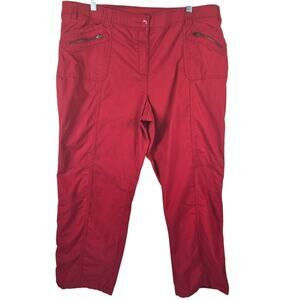 Chico's Red Summer Lightweight Front Pockets Women's Pants 3 - L